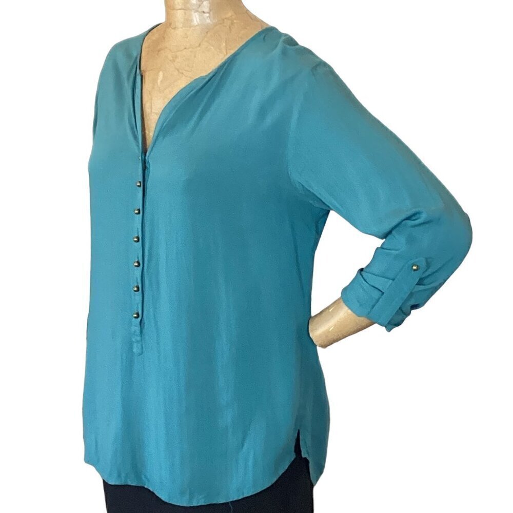 Soft Surroundings Split Neck Button Tunic Blouse … - image 5